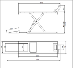 Montážní lavice 700 kg. Elektro-hydraulická. Zdvih 120 cm!!!